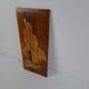 Mid-century Czech hand-carved wooden shepherd wall relief, 1960.