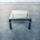 Vintage Postmodern Brushed Metal Coffee Table from Belgo Chrom / Dewulf Selection, 1980s