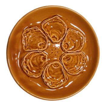 6 shellfish plates earthenware from Saint Amand