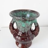 Vase vintage en céramique émaillée