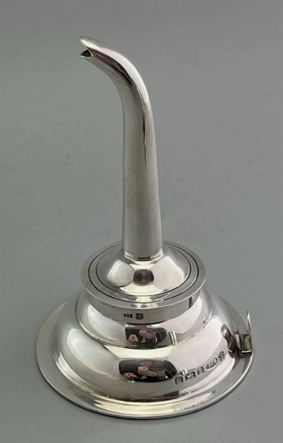 Exquisite Antique Sterling Silver Wine Funnel, Hallmarked, Gilded Superb Quality