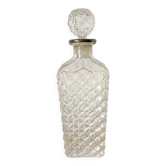Vintage carafe ball stopper silver collar