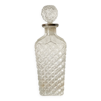 Vintage carafe ball stopper silver collar