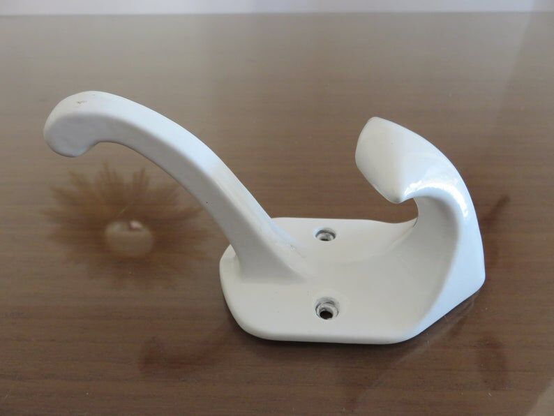 White lase metal patère 70s