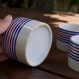 Small ramekins with ceramic stripes