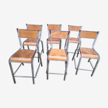Lot chaises d'école de laboratoire 60/70
