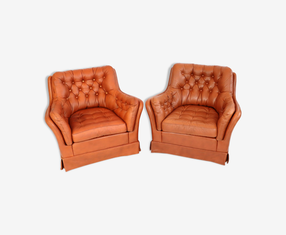Paire de fauteuils Club