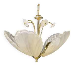 lustre vintage en verre