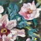 Oil canvas on wood flowers