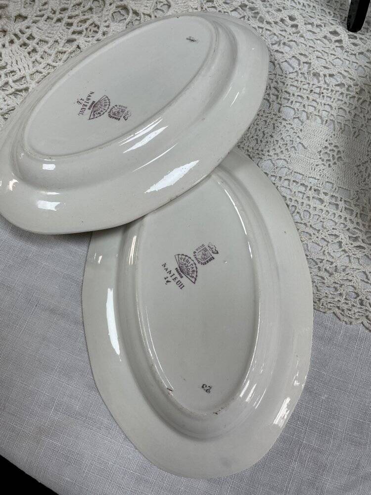 Set of 2 dishes Digoin & Sarreguemines NANTEUIL