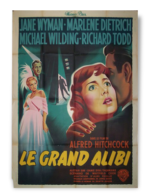 Affiche grand alibi originale 1950