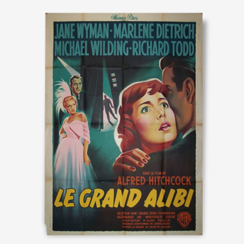 Displays great original alibi 1950 alfred hitichcock marlene dietrich original old cinema