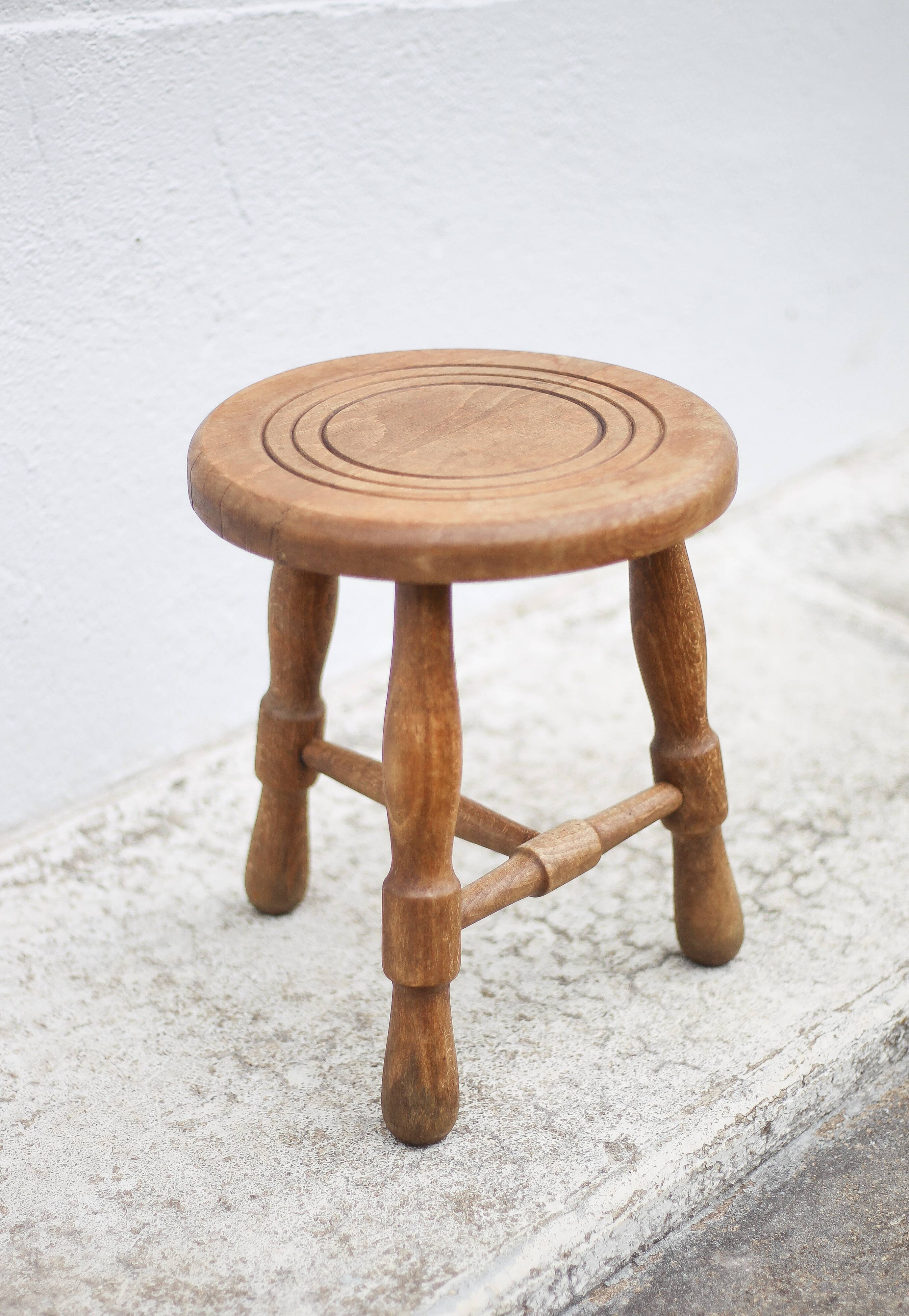 Vintage stool, wooden stool, side stool, plant holder