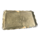 Large rectangular tray in vintage, artisanal and oriental hammered metal
