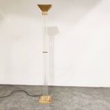 Vintage Brass and Lucite Floor Lamp, 1970s