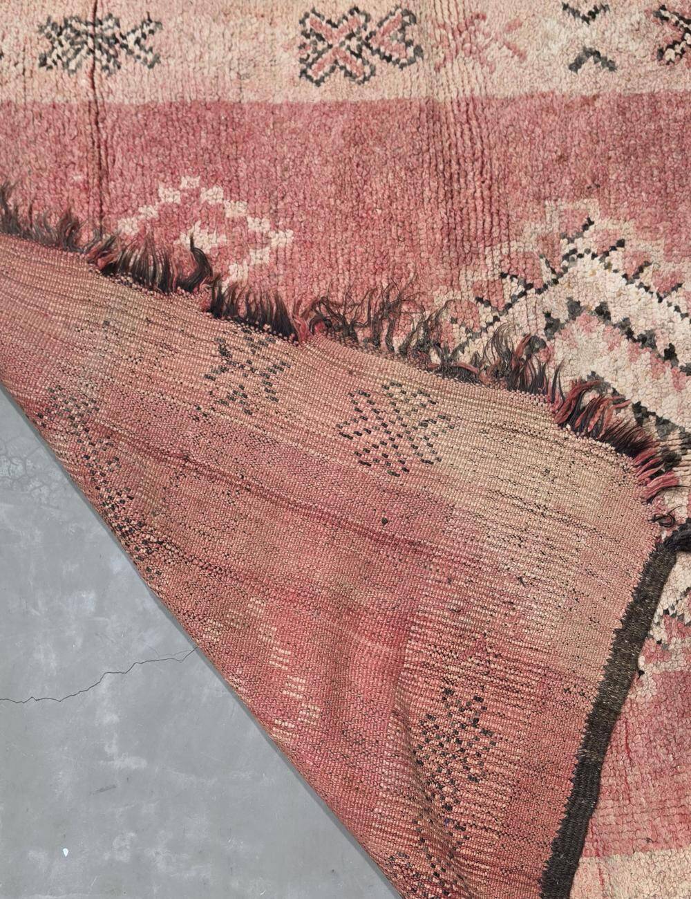Tapis Marocain Rose Vintage - 390 x 166 cm