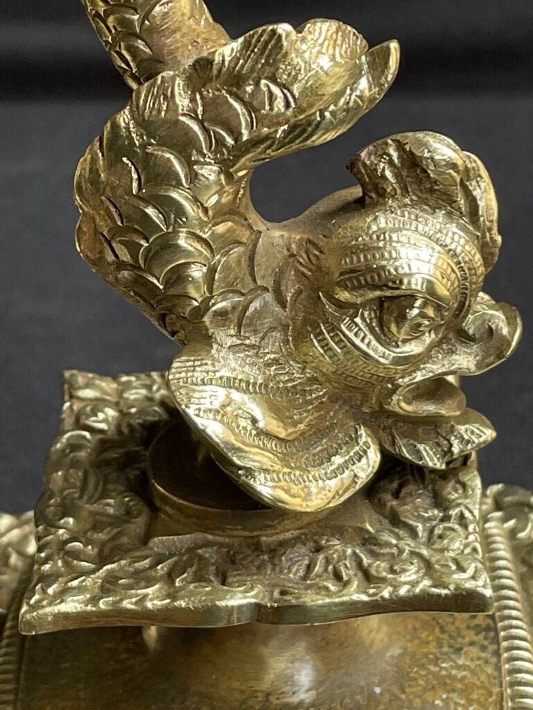 Pair of Napoleon III candle holders - Louis XIV style - Bronze (gilded)