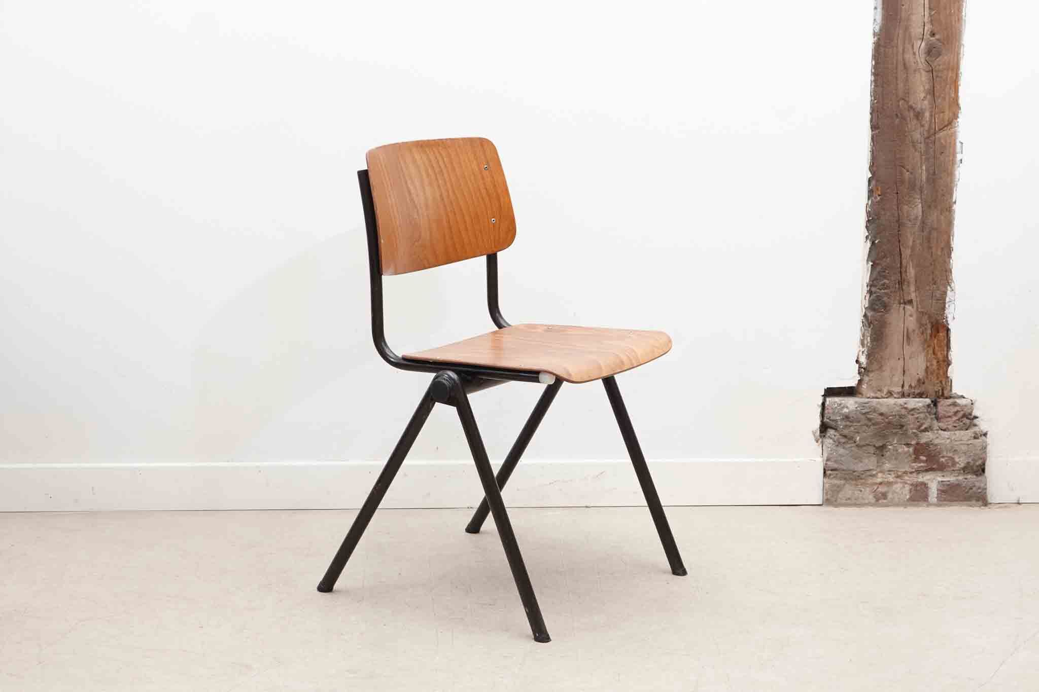 Galvanitas S35 oak and brown chair