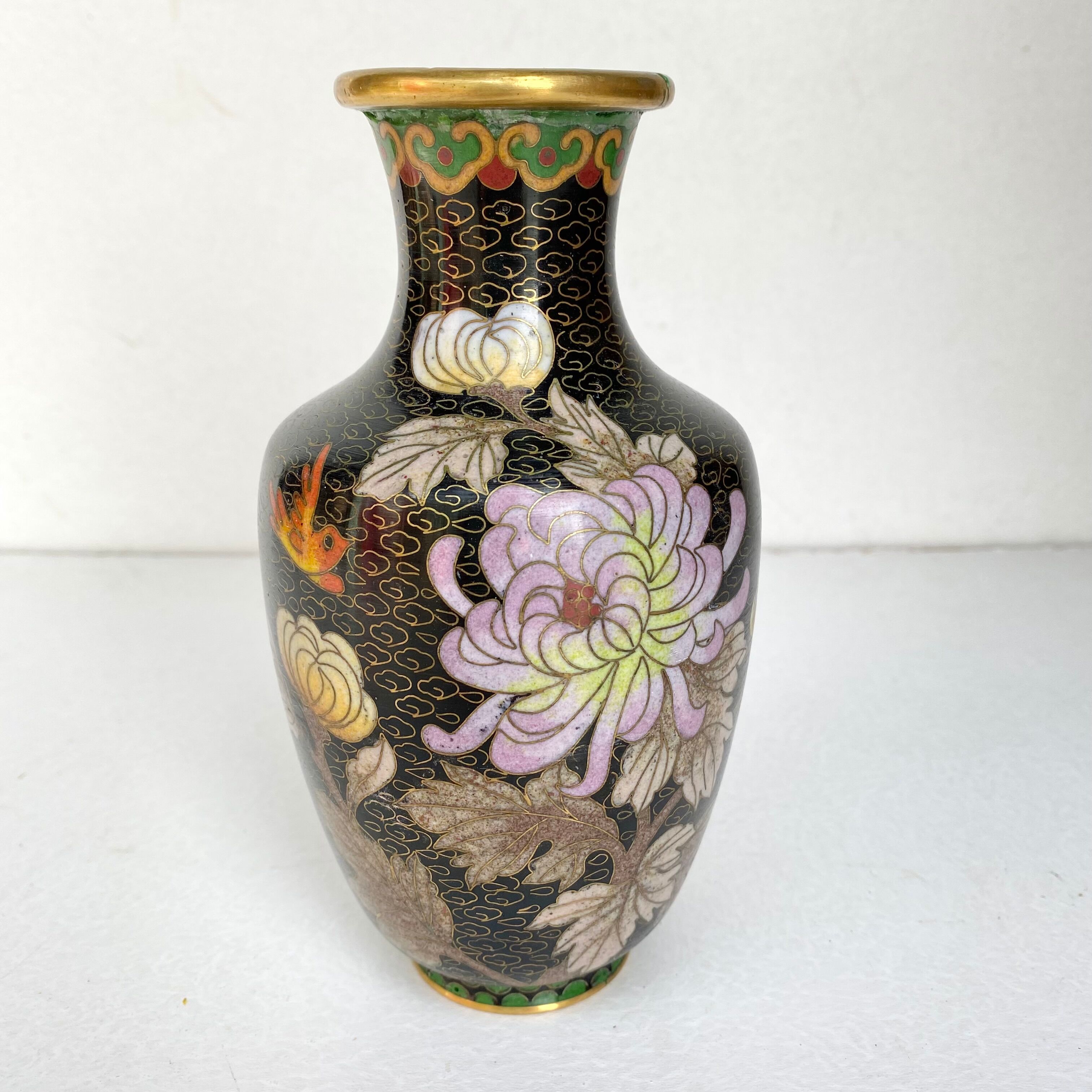 Asian cloisonné vase