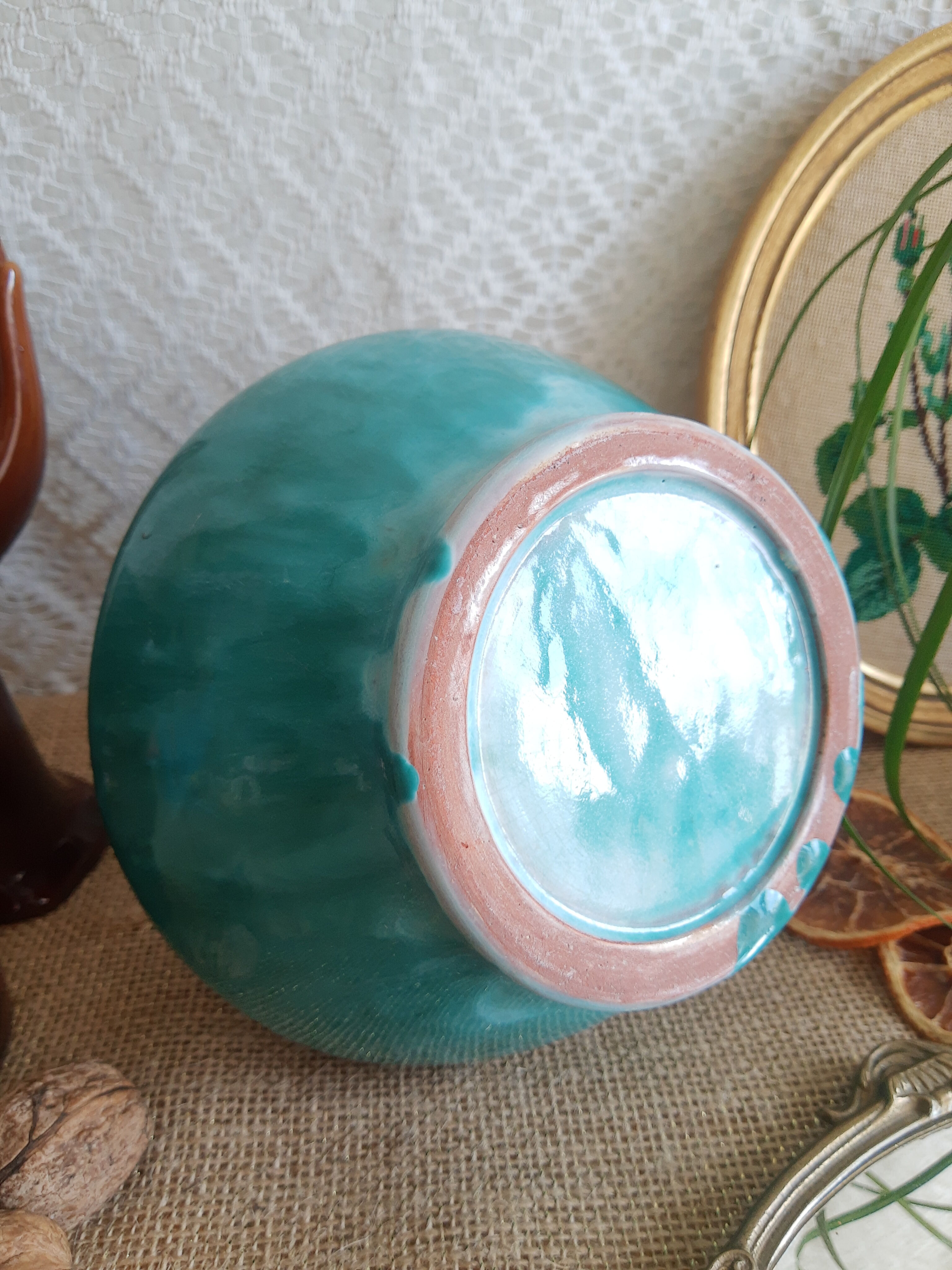 Vase pique vintage flowers