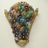 Paire d'appliques en verre de Murano forme grappes de raisin