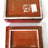 Boite en céramique rouge / brun de Aldo Londi pour Bitossi Italy 1960's