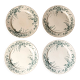 4 plates iron earth Linnet with birds