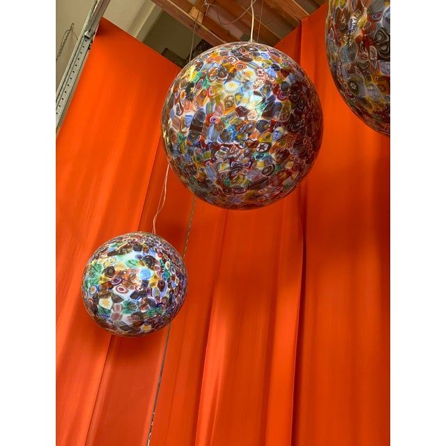 Murrine multicolors sphere in murano style glass