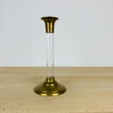 Bougeoir laiton et plexiglas vintage