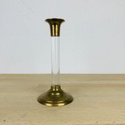 Bougeoir laiton et plexiglas vintage