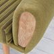 1970s, Danish 3-seater sofa, original very good condition, green furniture fabric, oak