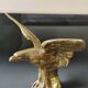 Eagle figurine sculpture with outstretched wings, in solid brass. Size 8 x 15 cm