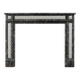 Nineteenth century French fireplace surround in grey St Anne and statuary marble