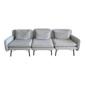 Light grey modular canapé Hübsch