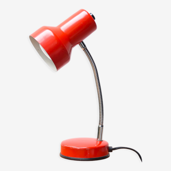 Lampe de bureau rouge articulée Veneta Lumi, années 60