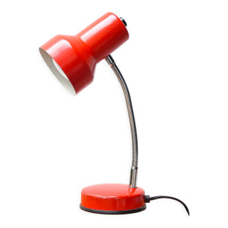 Veneta Lumi articulated red desk lamp, 60s