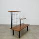 50s asymmetrical plant shelf, teak