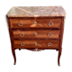 Small Louis XV-style chest of drawers  in veneer and bronze