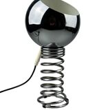 60s 70s table lamp ball lamp spring chrome metal space age design