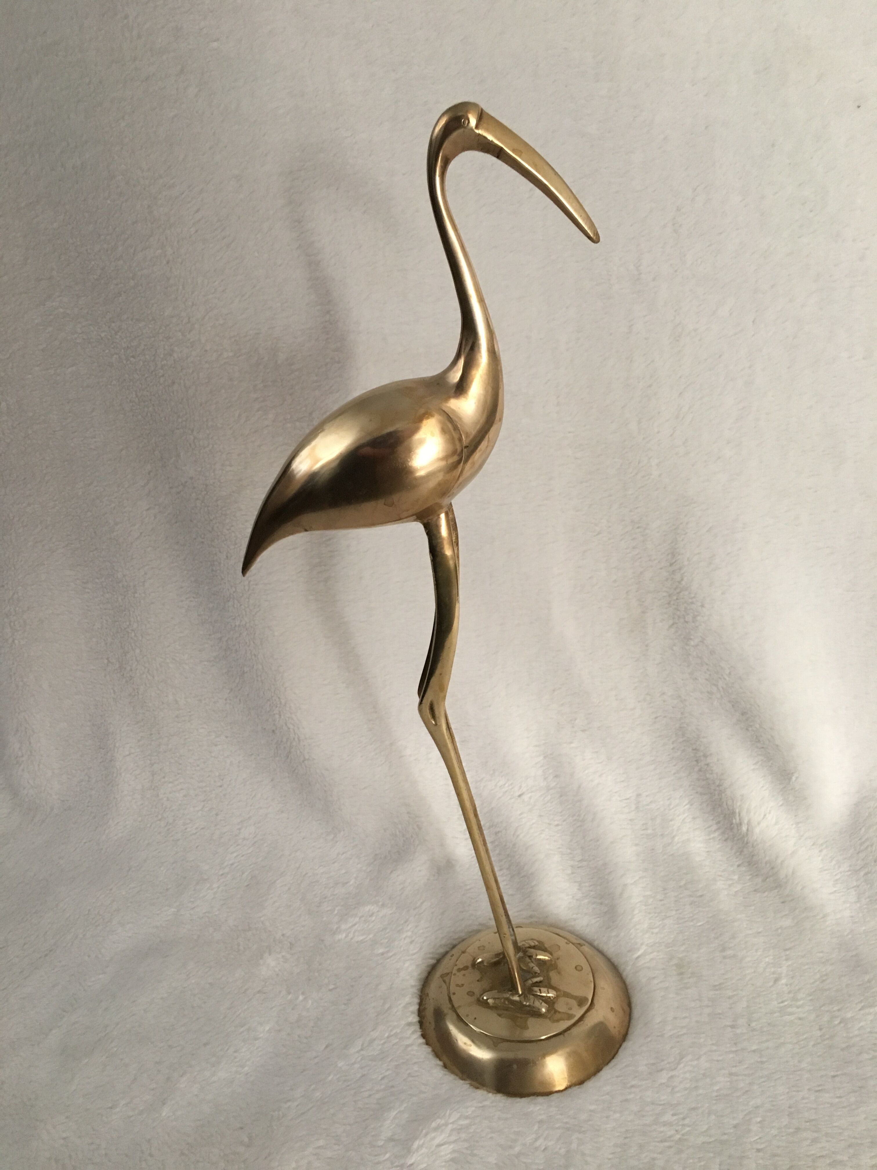 Great blue heron brass dore 46 cm