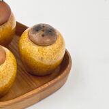 Pepper and salt and ceramic condiment set by Jie Gantofta