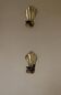 Pair Of Vintage Brass Sconces With Blue Flower Shape Bobeche (Drip Tray)