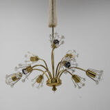Lustre à 9 flammes, Emil Stejnar, Autriche, années 1950
