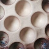6 glazed ceramic snail plates