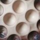 6 glazed ceramic snail plates