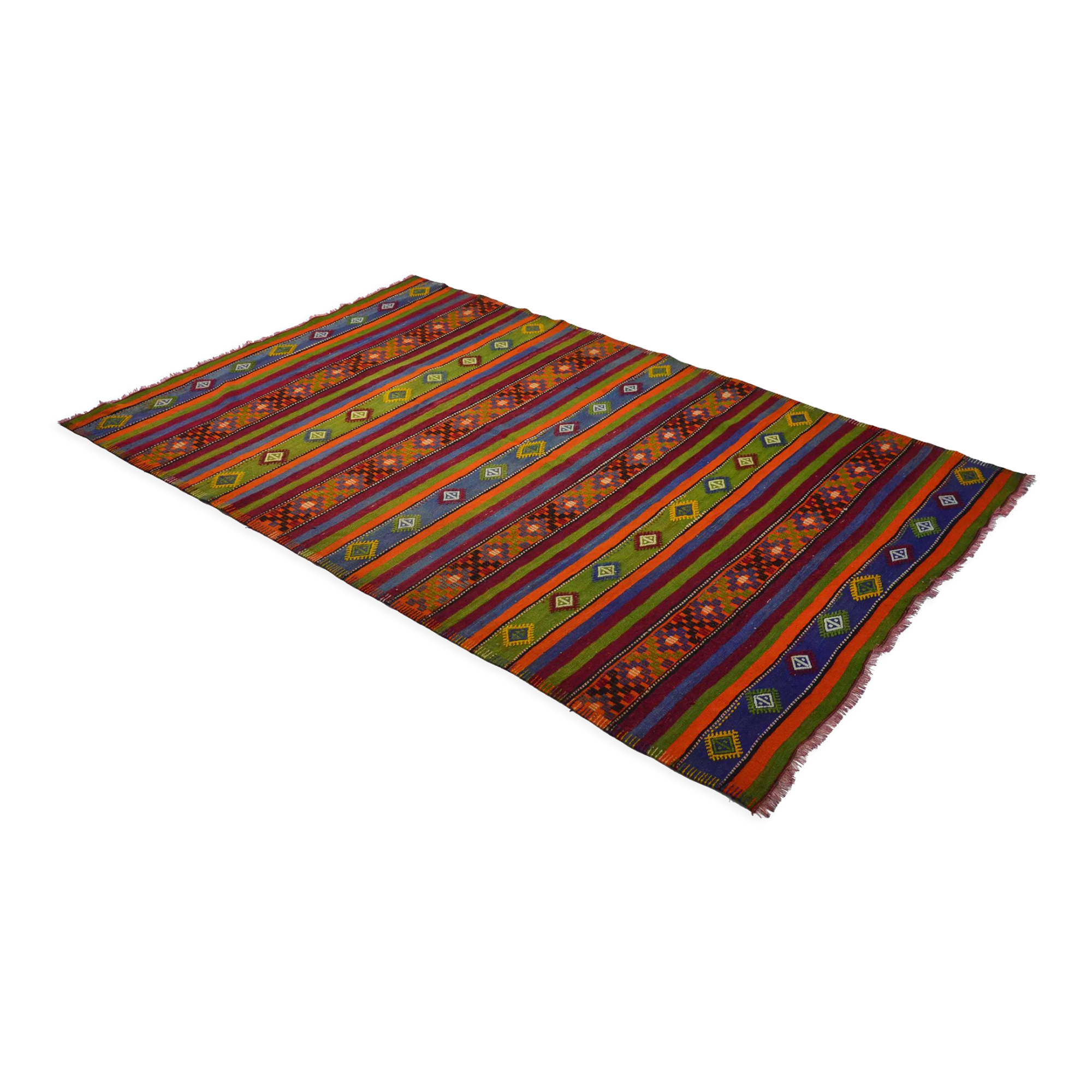 Anatolian handmade kilim rug 273 cm x 168 cm