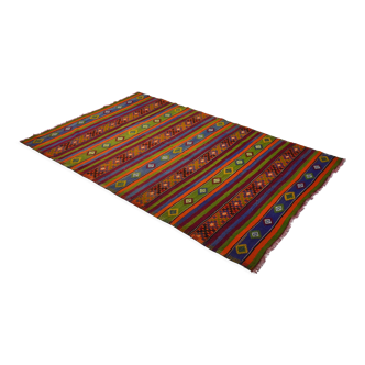 Anatolian handmade kilim rug 273 cm x 168 cm