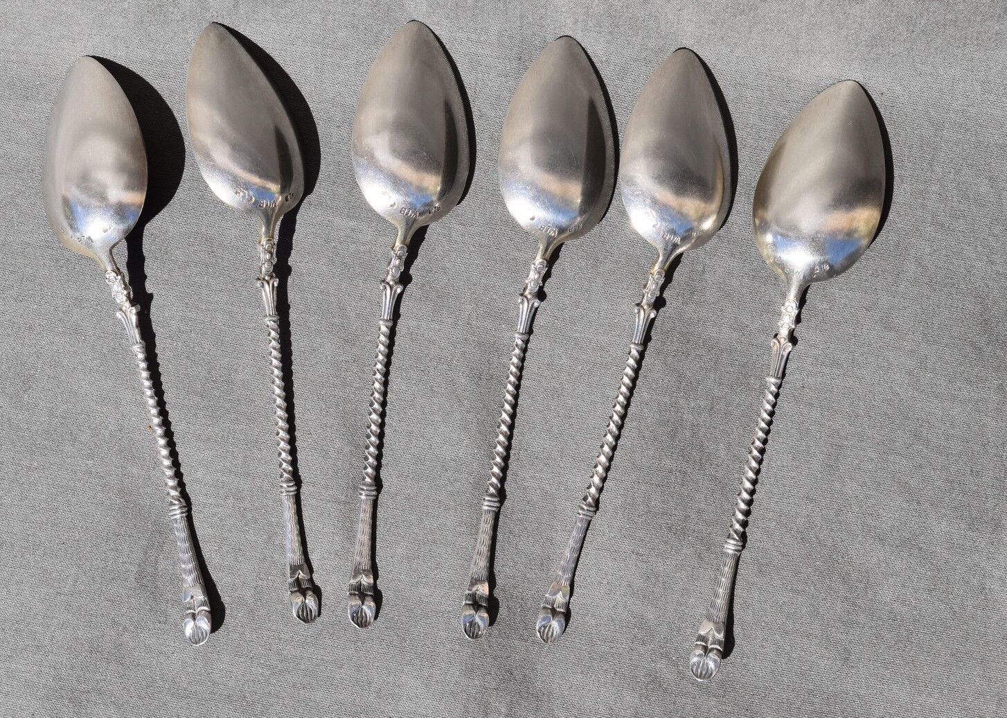 6 petites cuillères a café argent 800 w t b wilhelm binder germany