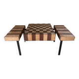 Table 50/60 wooden chess game of end