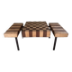 Table année 50/60 jeu d'échec en bois de bout